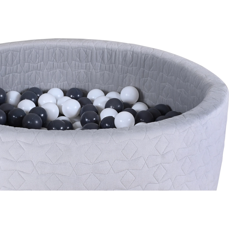 knorr toys® Bällebad soft - Cosy geo grey - 300 balls greycreme grau