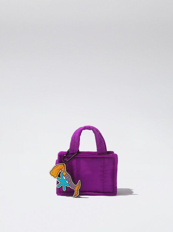 Mini Bolsa Tote de Nylon - Violeta