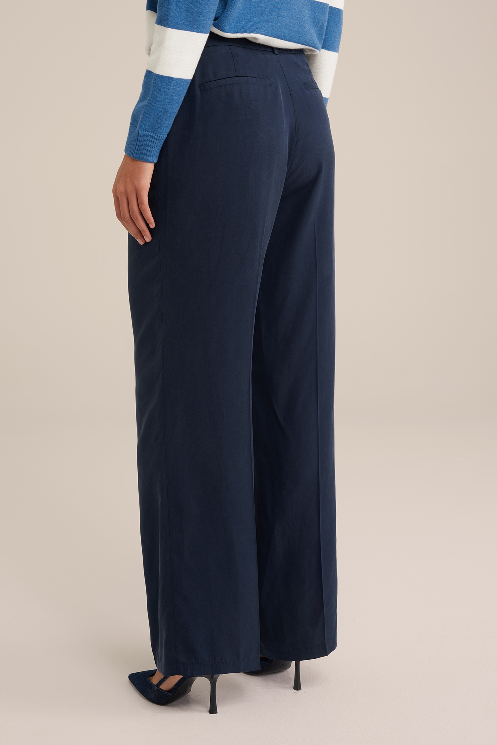 Regular fit pantalon WE Fashion Donkerblauw