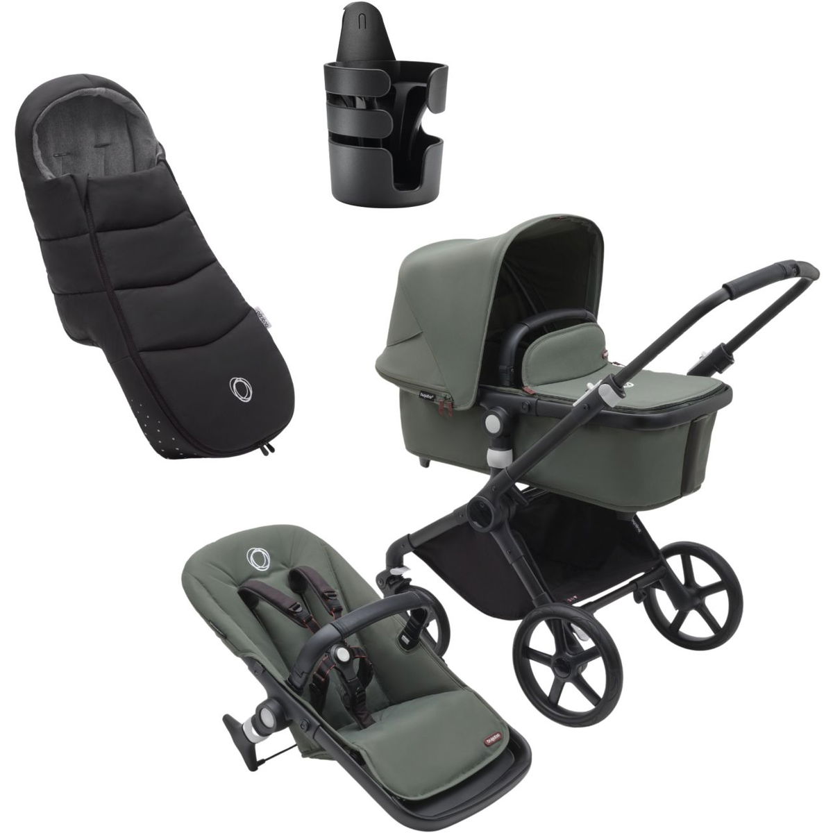 bugaboobugaboo   Fox Cub Essential Bundle black/forest green