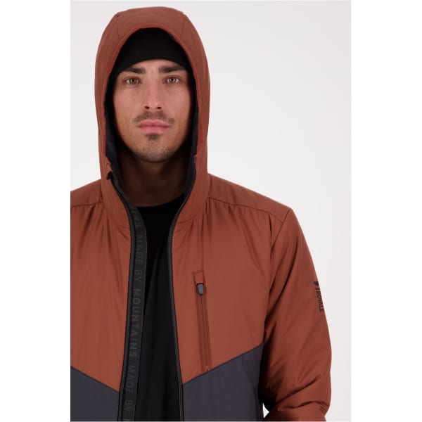 Doudoune ski MONS ROYALE MONS ROYAL MENS ARETE WOOL INSULATION HOOD- DARK COPPER / BLACK