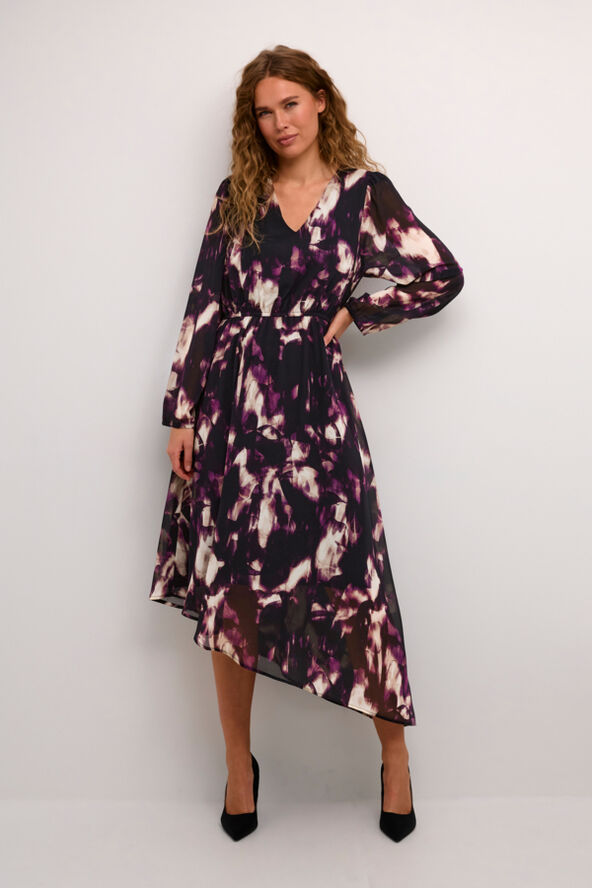 Kaffe KAaska Dress Purple blurry graphics