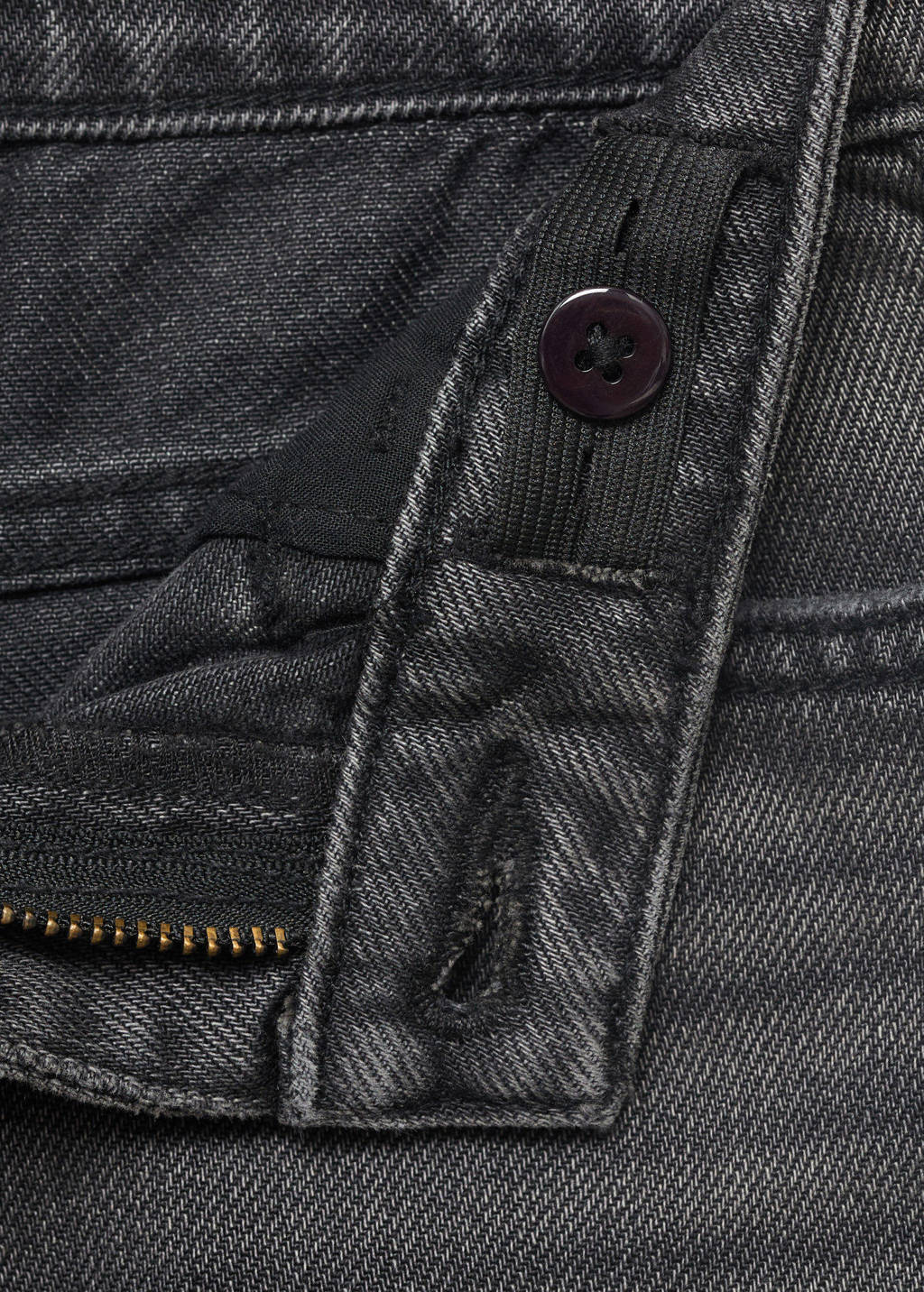 Mango Kids straight leg jeans donkergrijs
