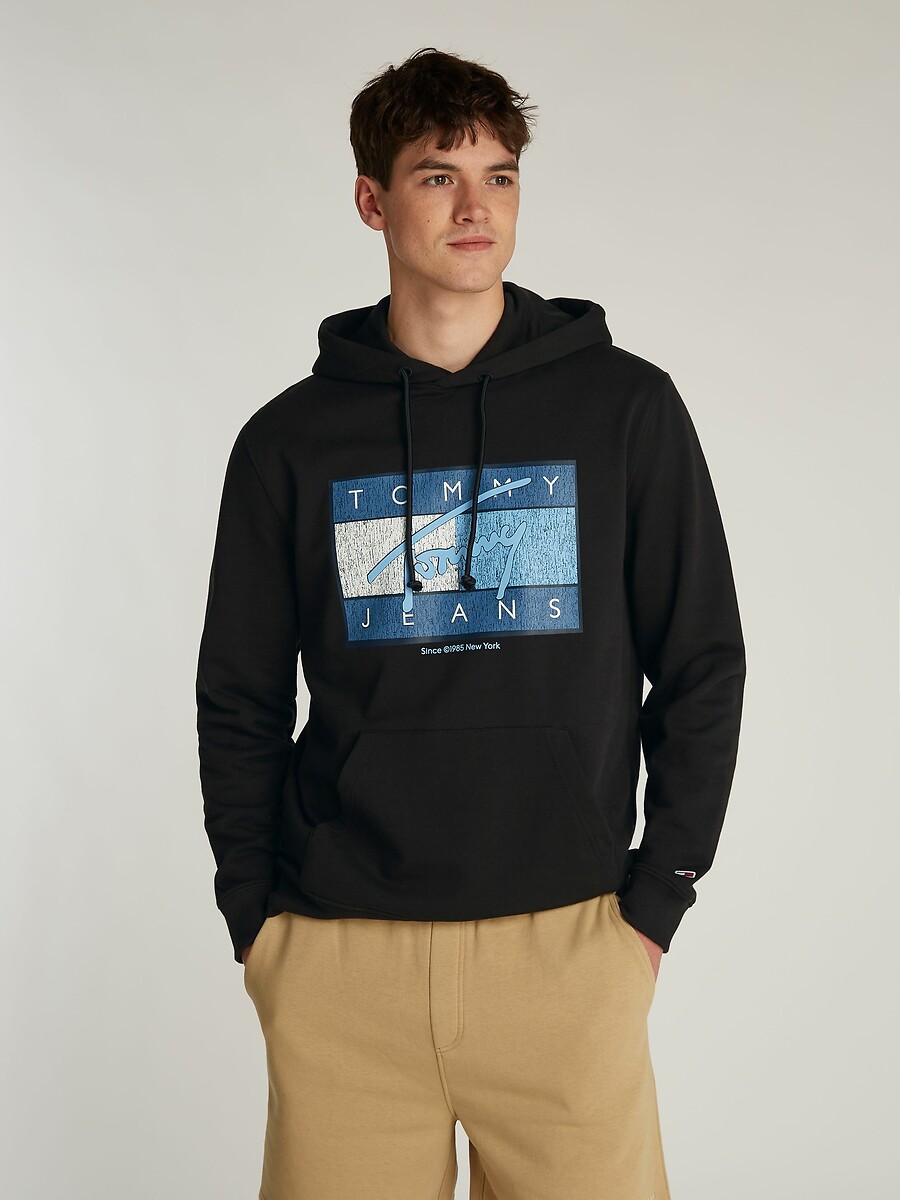TOMMY JEANS<br>Moletom com capuz e logo