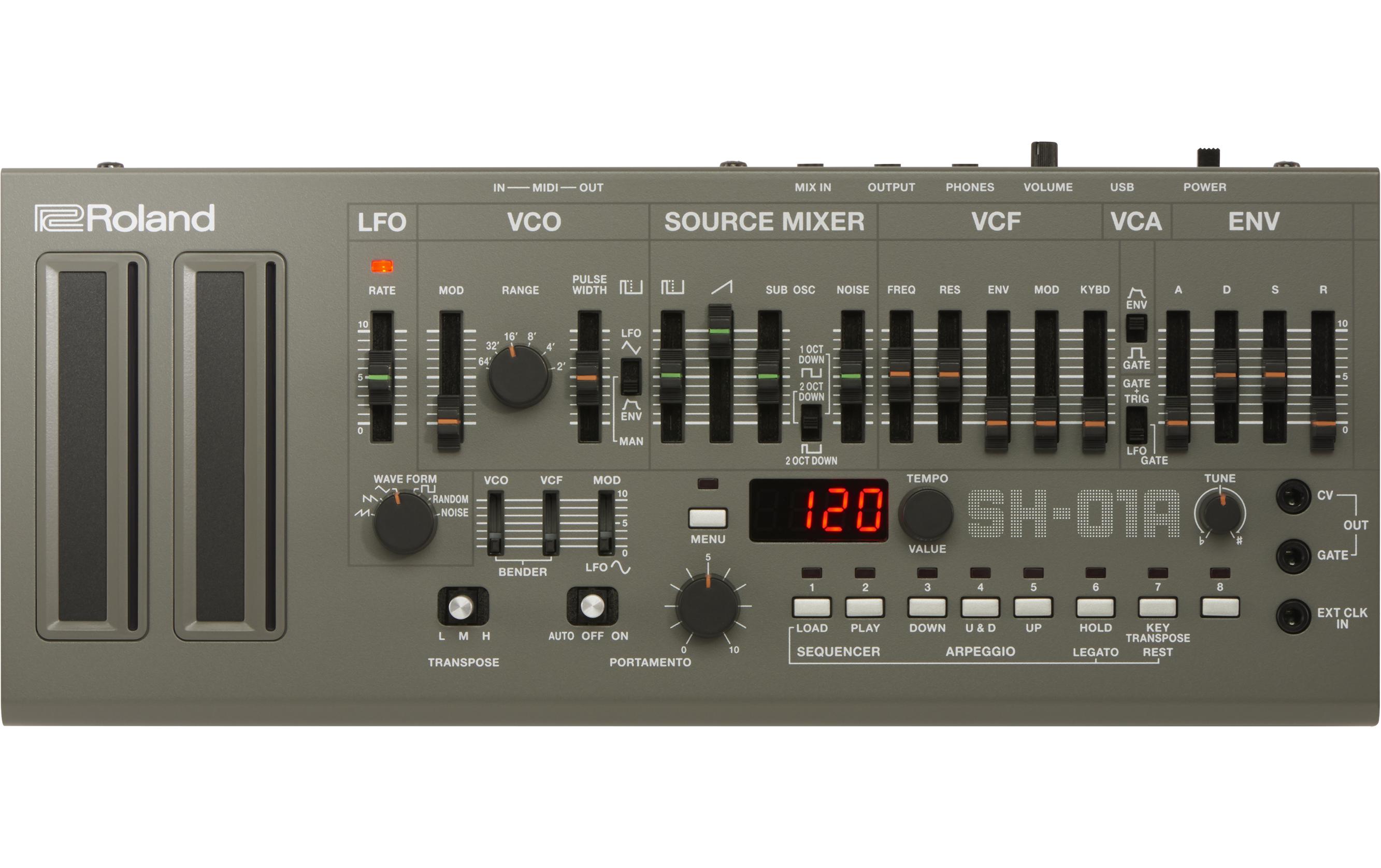 Synthesizer SH-01A<br>Viermal mehr Sound in einem kompakten Gehäuse