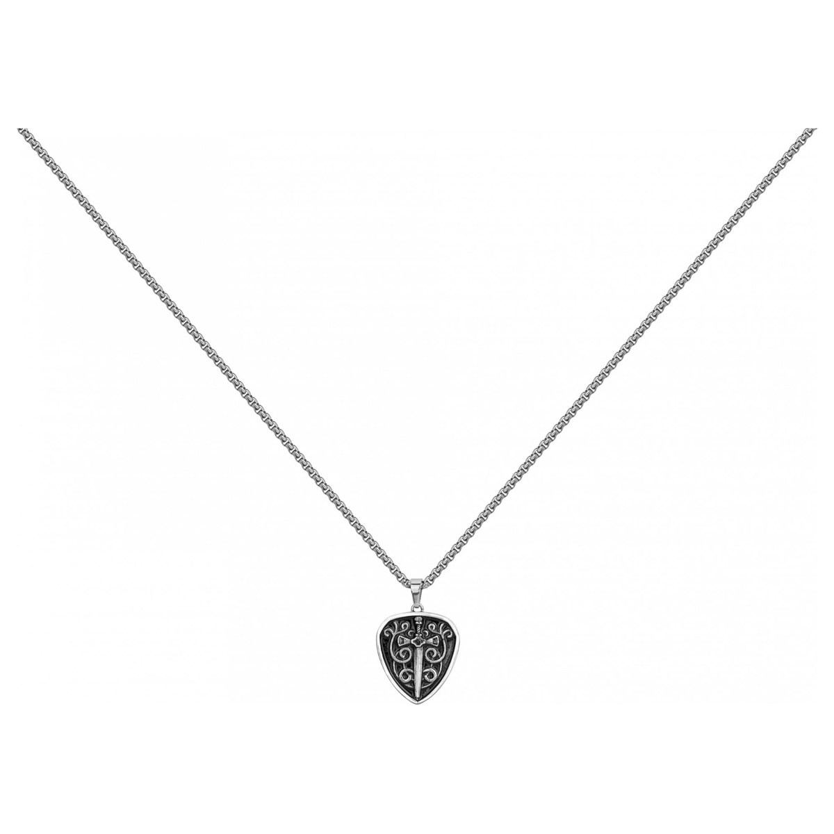 Collier mono-motif Zenon en Acier