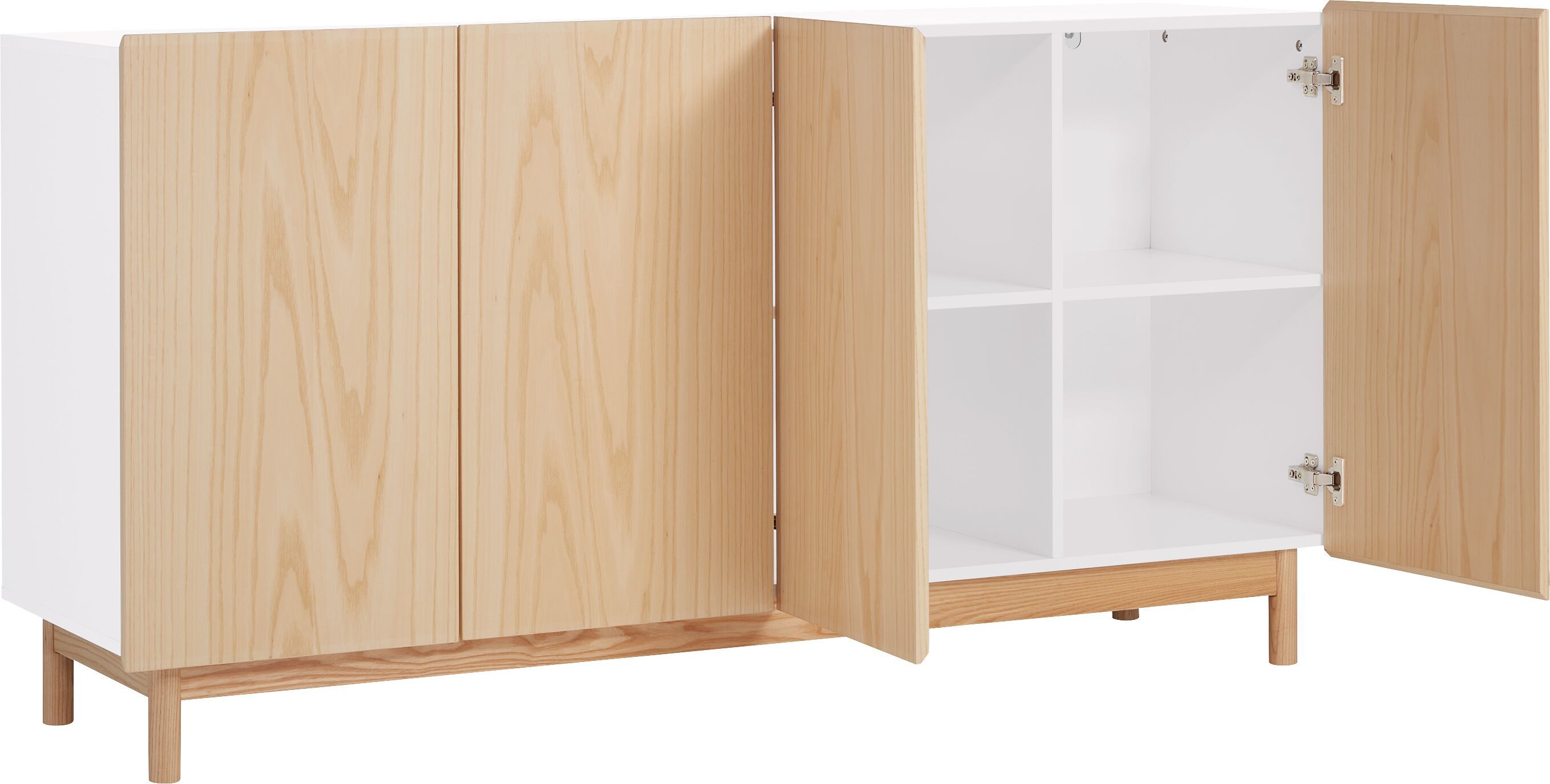 LIAN Sideboard 160x45x83cm - Weiss / B: 160.0 cm x T: 45.0 cm x H: 83.0 cm