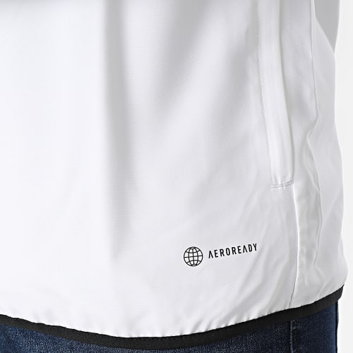 Veste Zippée Capuche A Bandes Tiro 23 HZ9068 Blanc