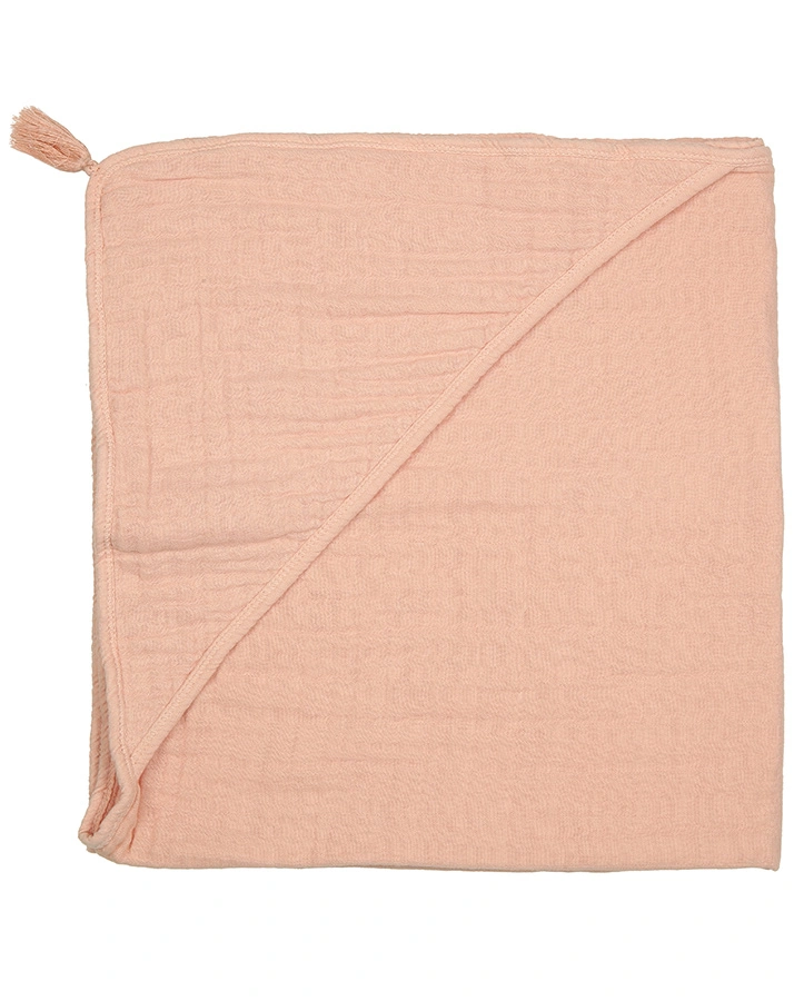 Kapuzen-Handtuch MUSLIN in lachs