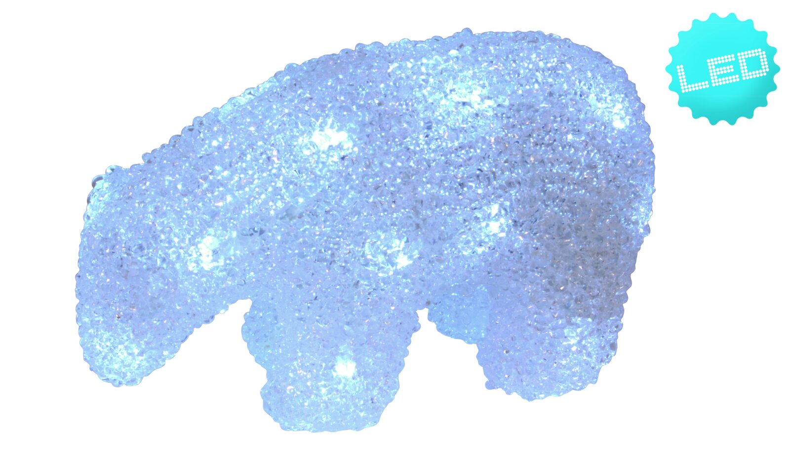 Eisbär-LED-Dekoleuchte - weiß - 20 cm breit