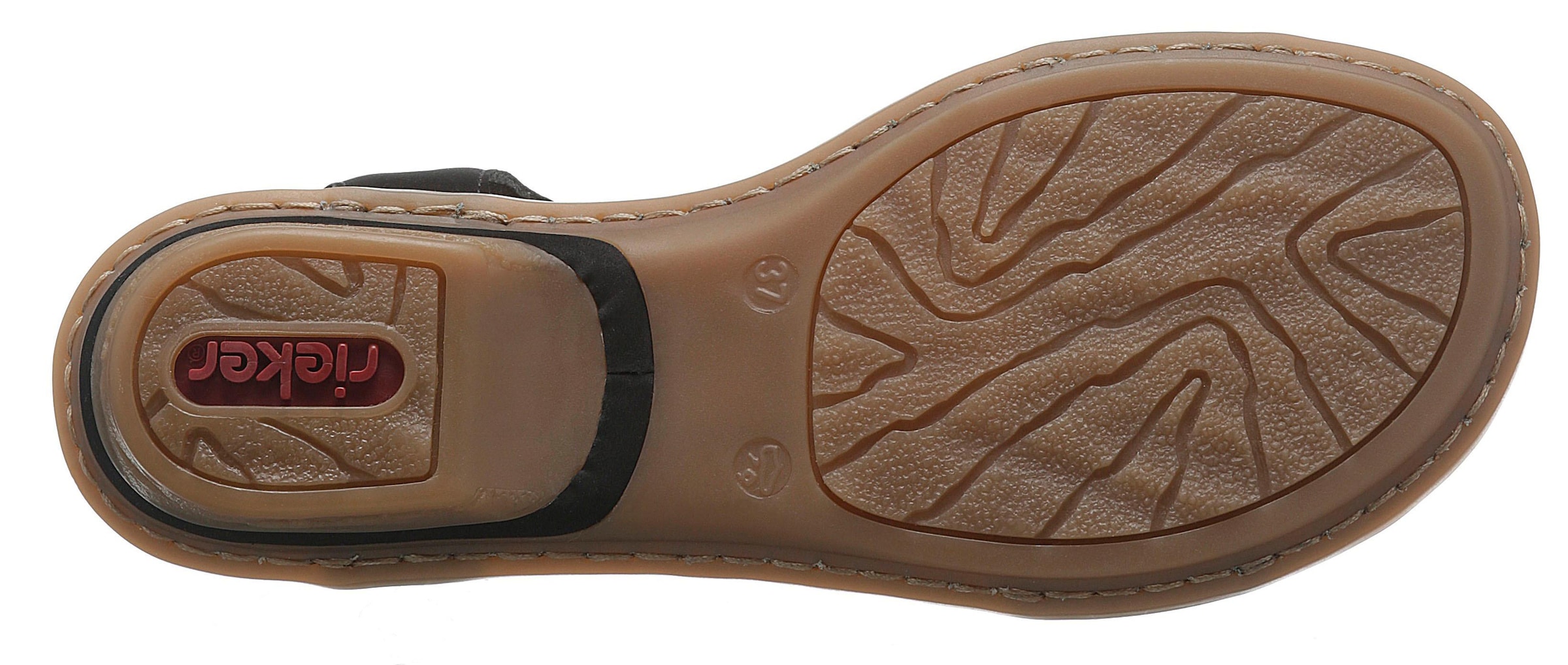 Rieker Sandalette  , Sommerschuh, Sandale, Keilabsatz, im modernen Look