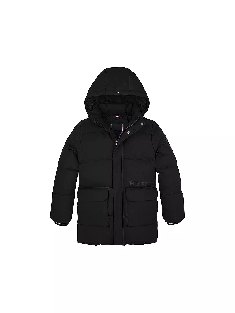 TOMMY HILFIGER Jungen Parka schwarz