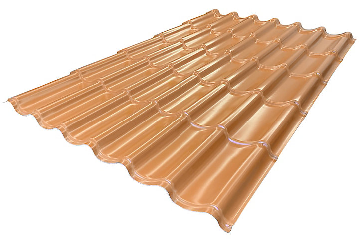 Plaque pvc imitation tuile Renolit Tecno Imac Nordika terre cuite - 184 x 118 cm
