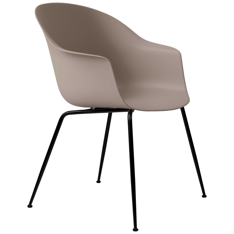 Gubi Bat eetkamerstoel zwart onderstel New Beige