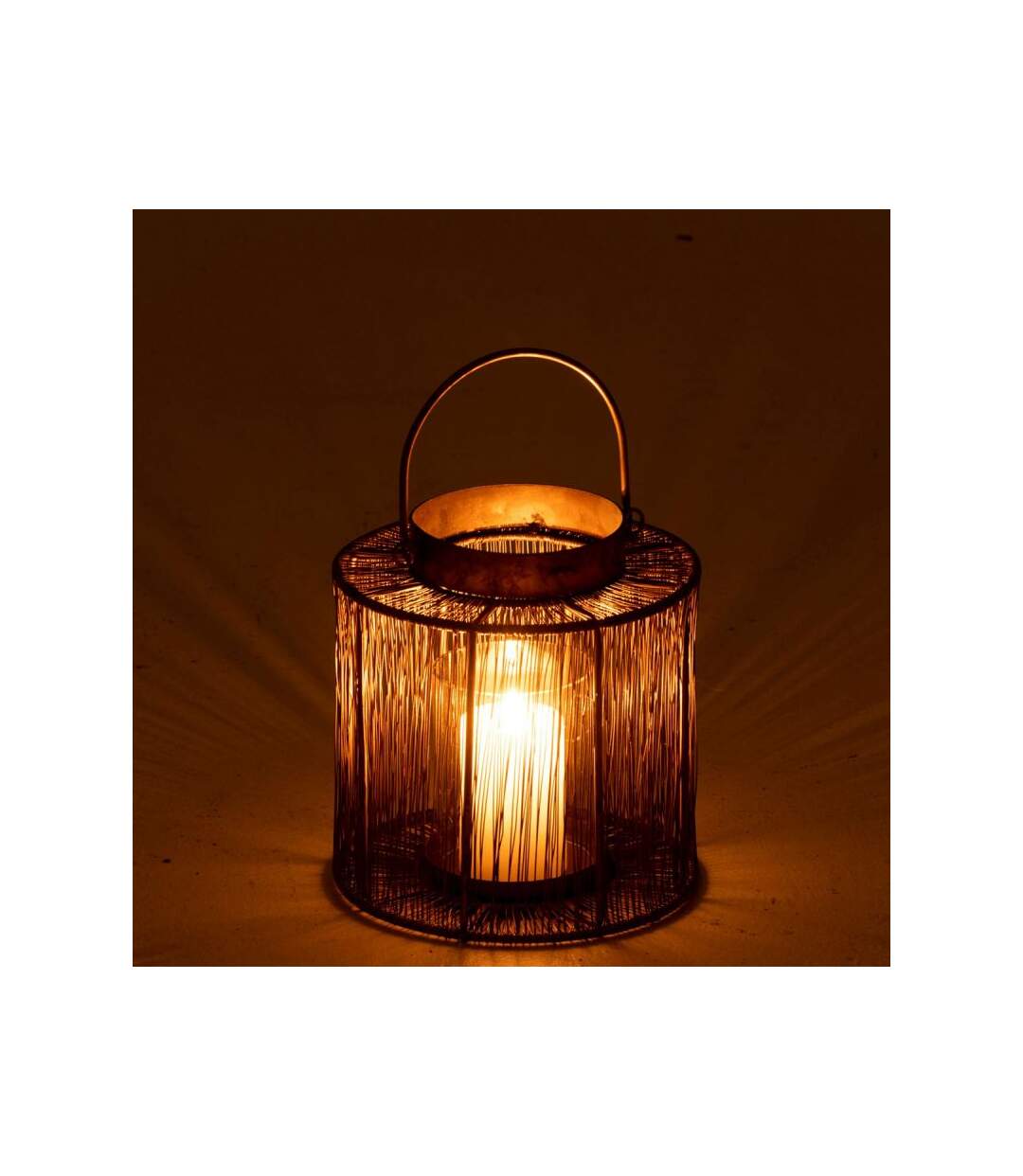 Paris Prix - Lanterne Vintage En Métal freyo 27cm Bronze