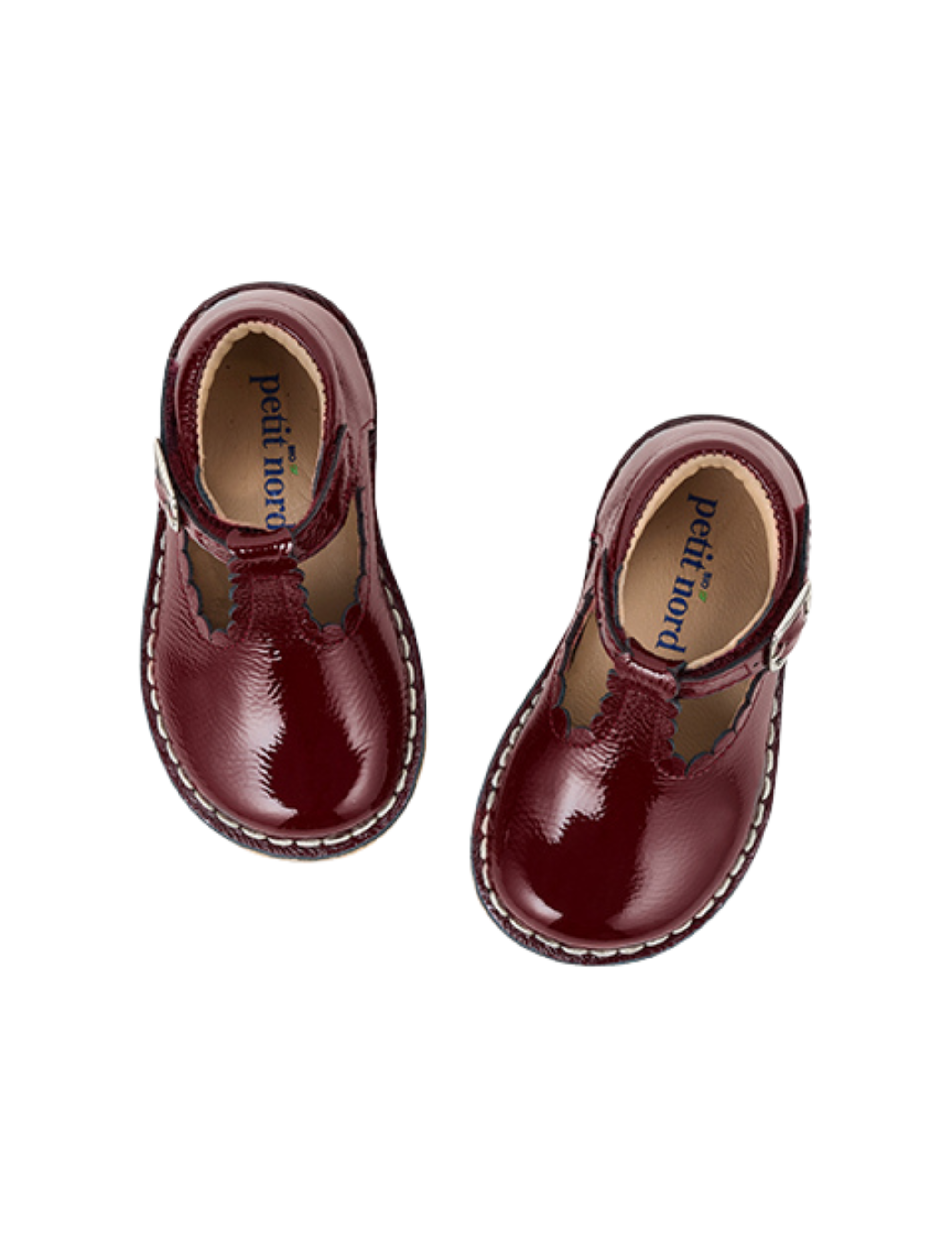 T-Bar Scallop - Burgundy Patent