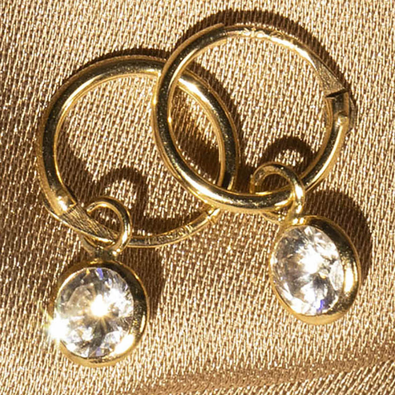 Instant d'Or Boucles d'oreilles Créoles or jaune - 8 mm