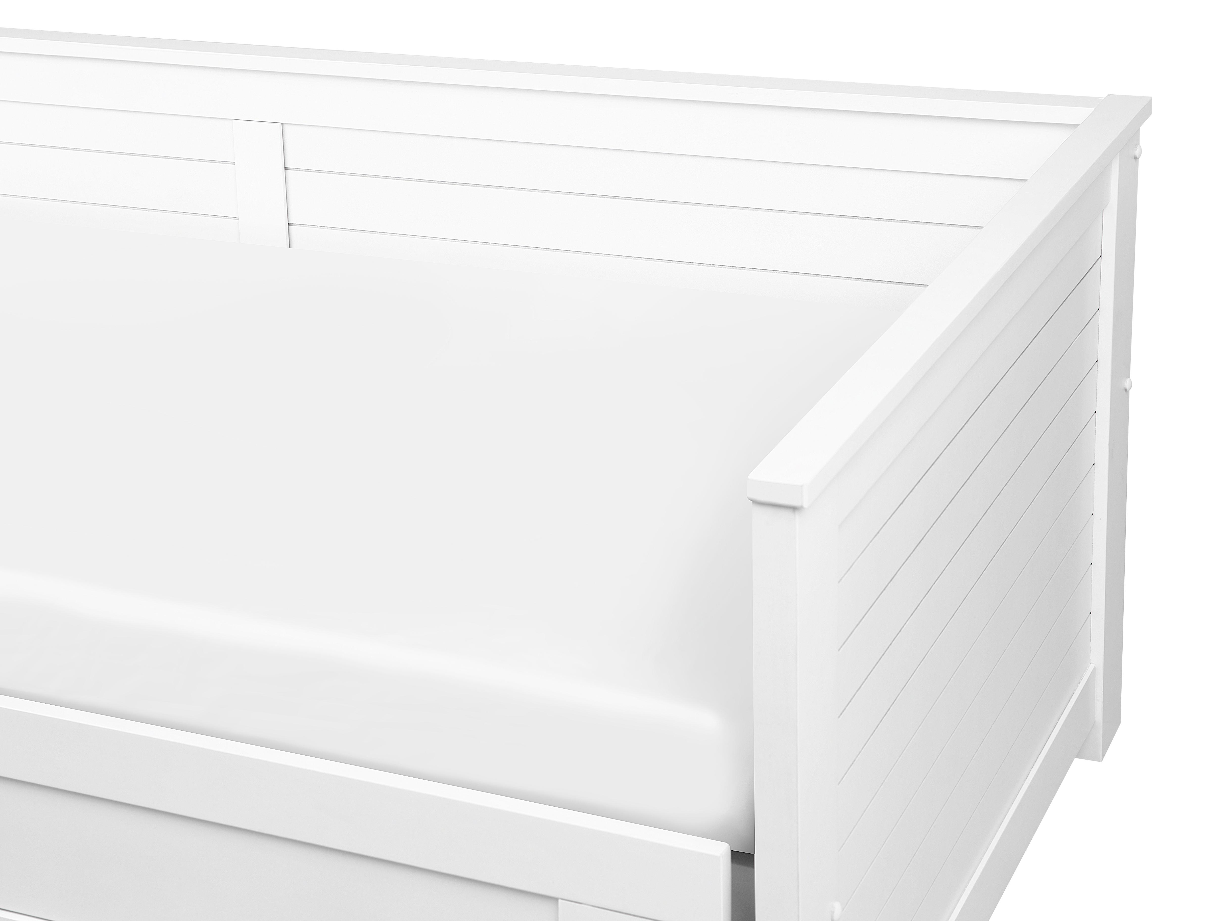 Bed met opbergladen Hout CAHORS 90 x 200 cm Wit