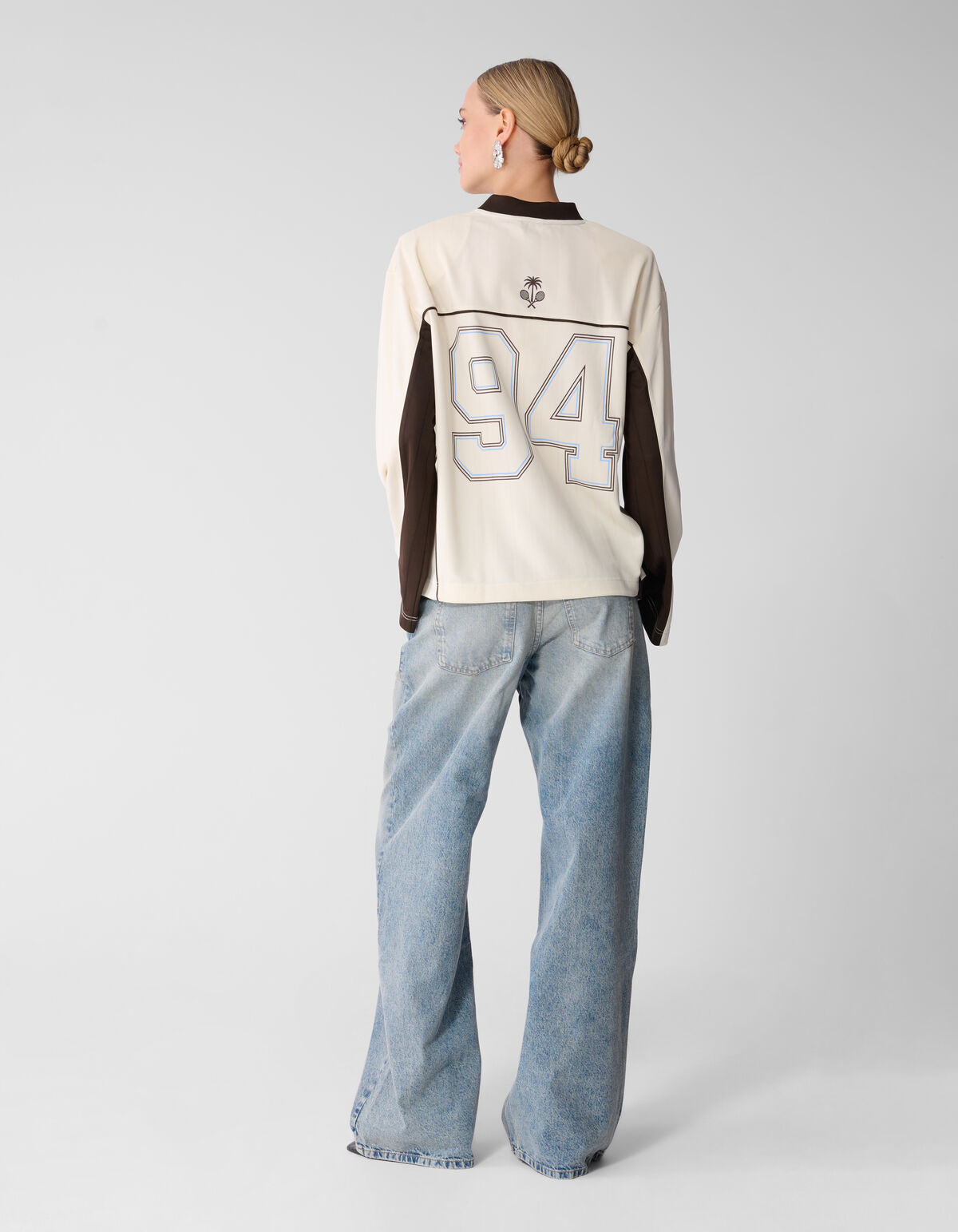 Mid Waist Wide Leg Fit Jeans Blauw