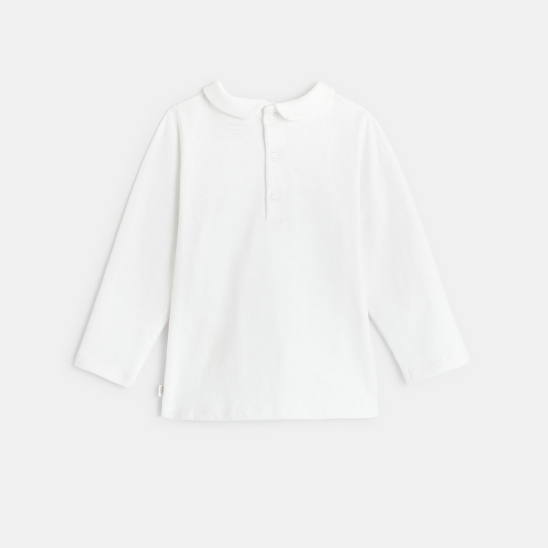 T-shirt col claudine uni beige bébé fille