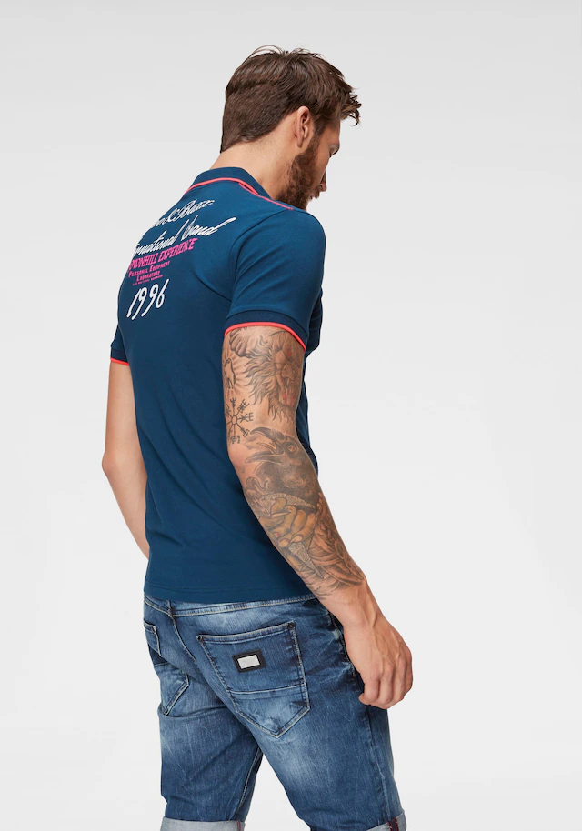 Cipo & Baxx Poloshirt »Rowing Club«, bis Gr. 5XL