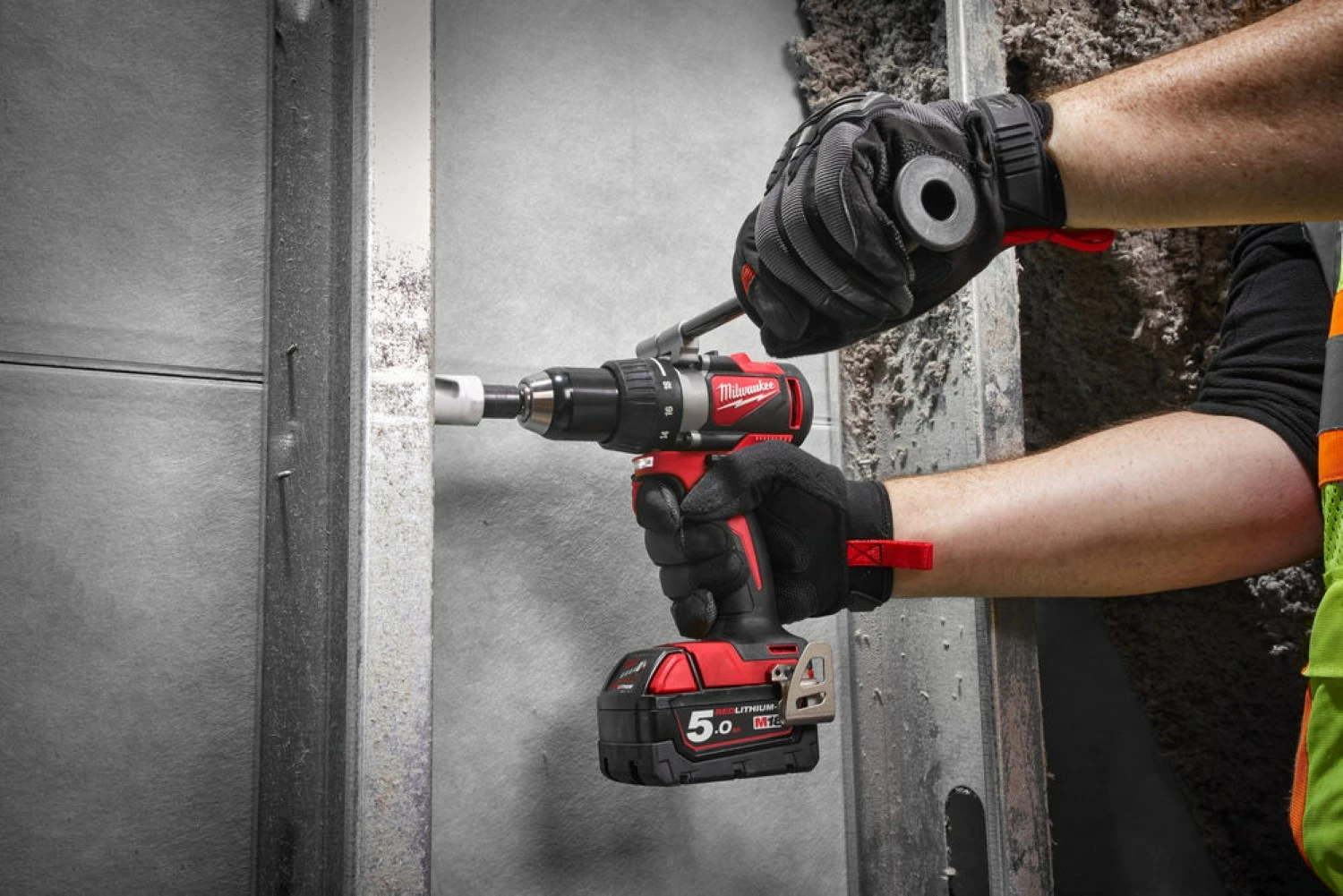 Milwaukee M18 BLDD2-502X 18V Li-Ion accu schroefboormachine set (2x5.0Ah) in HD-box - koolborstelloos - 82Nm
