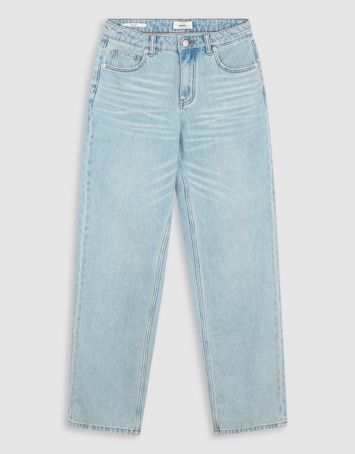 Soft Straight Fit Jeans Bleached