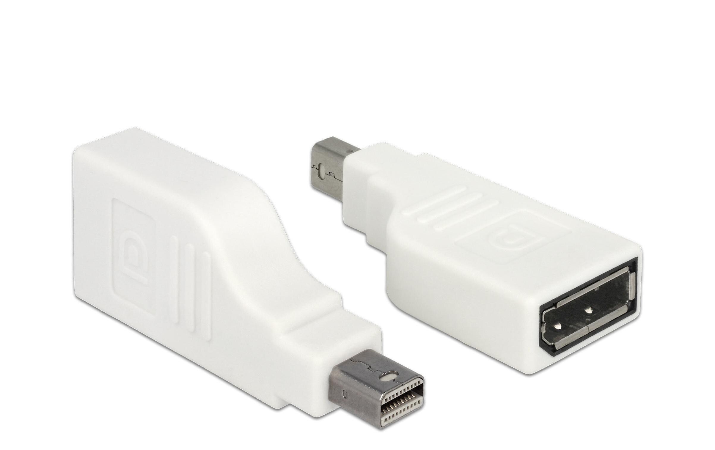 Adapter Mini-Displayport – Displayport gedreht, Weiss
