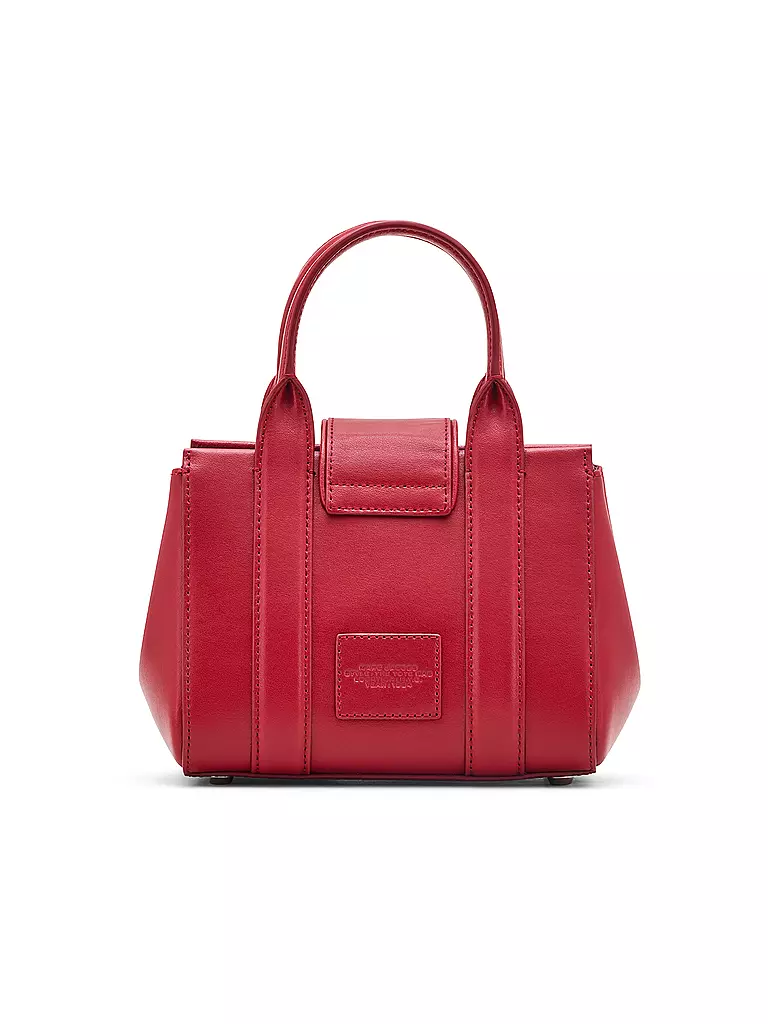 MARC JACOBS Ledertasche - Mini Bag THE TURNLOCK CROSSBODY TOTE dunkelrot
