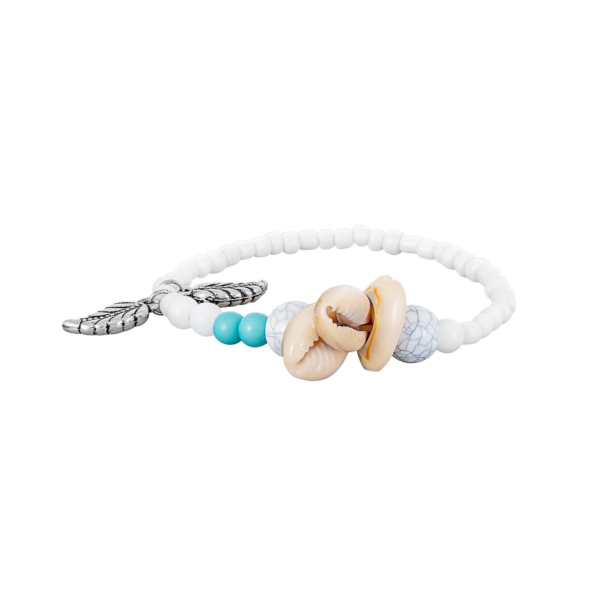 Steuer Modeschmuck Armband Set aus 3 Strech-Armbändern mit Muschelzierde
