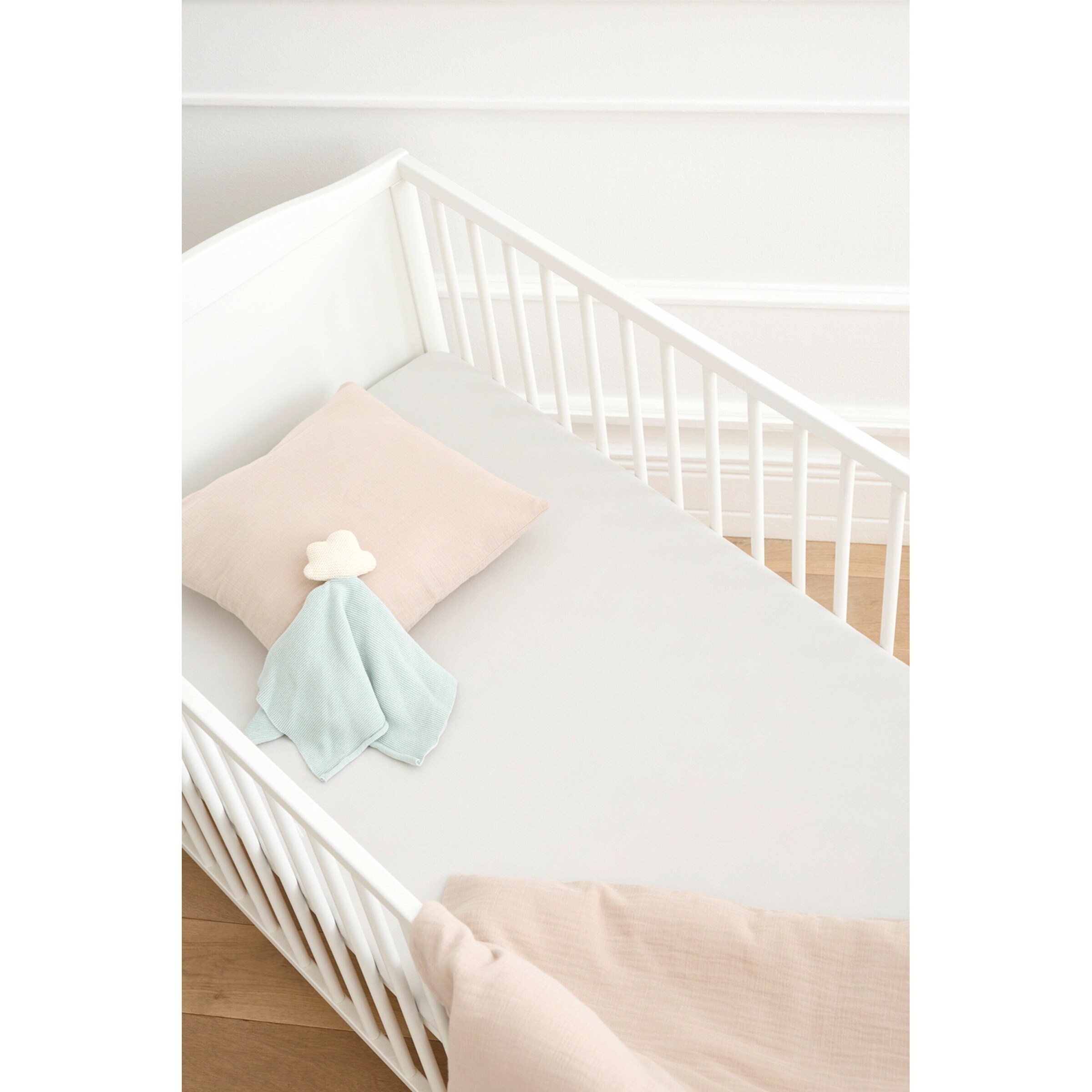 baby-walz - BASICS Spannbetttuch TENCEL™ 40x90 cm light grey