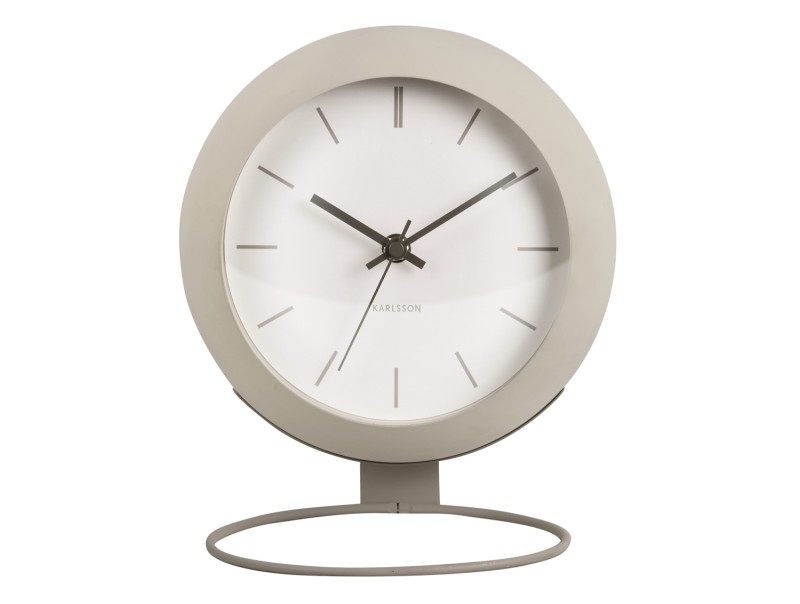 Table Clock Nirvana Globe KA5858GY Dark warm grey