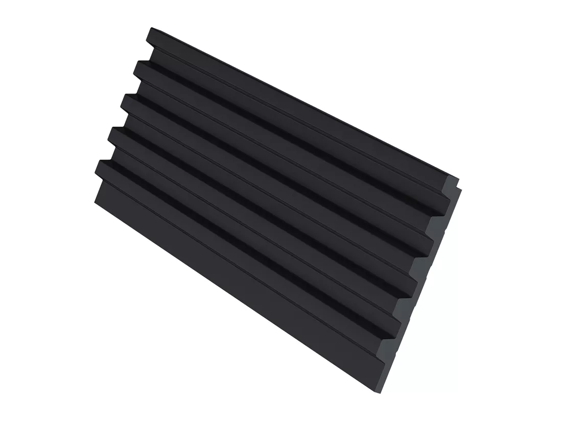 Panneau mural 3D - Pack de 2,83 m² - Noir - Lot de 8 pièces - CLINTON