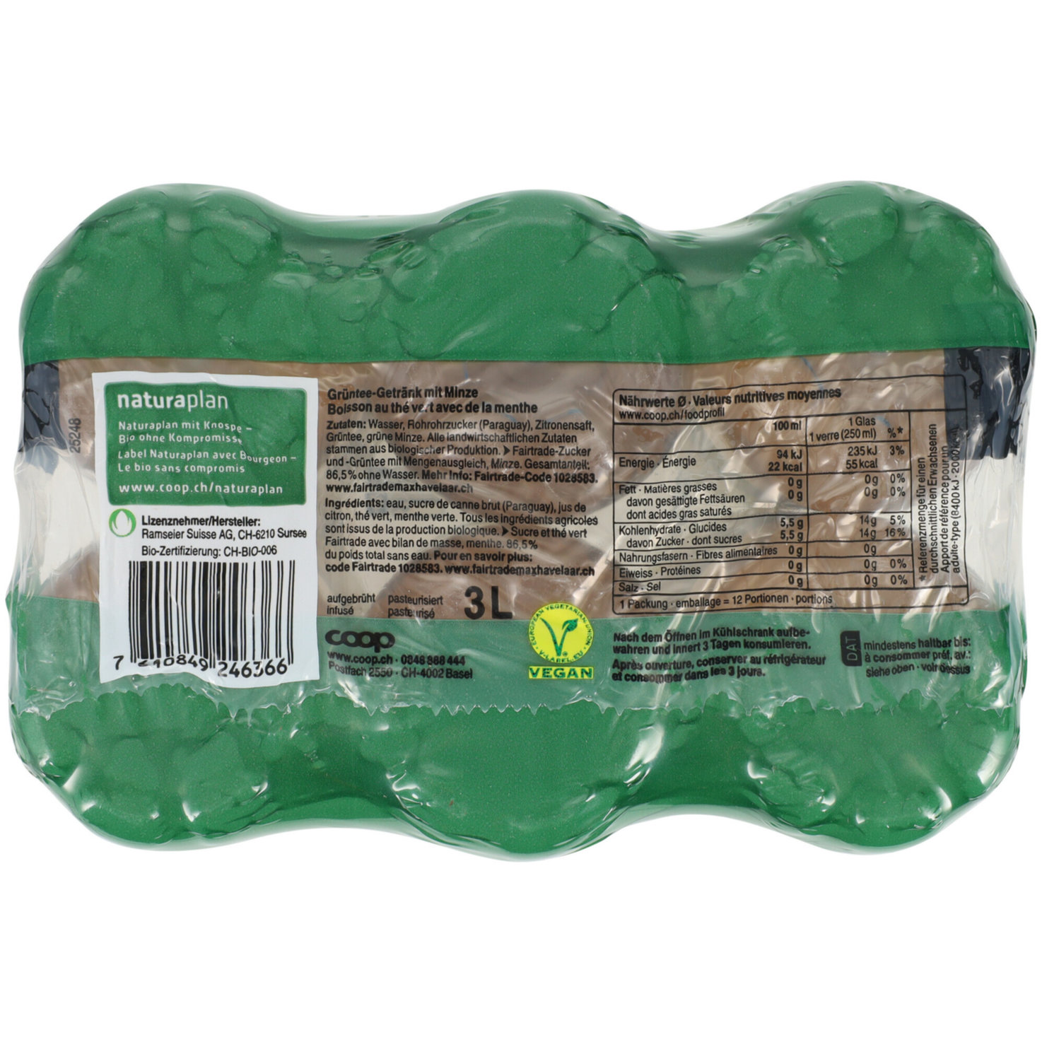 Naturaplan Organic Moroccan Mint Green Ice Tea 6x50cl