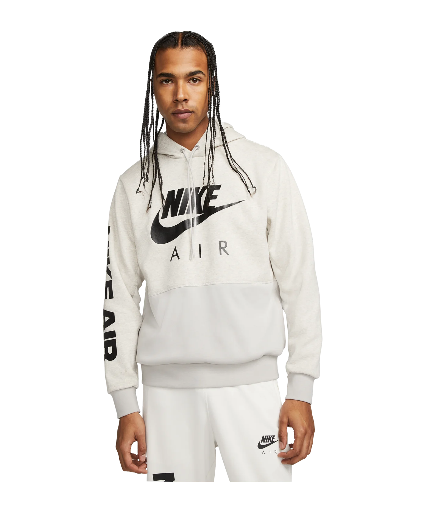 Nike Air Brushed-Back Fleece Hoody Grau F012