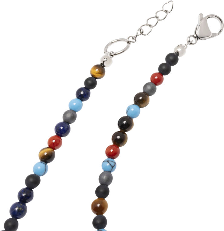 Nialaya The Mykonos Collection - Turquoise, Red Glass Beads, Blue Lapis, Hemat Multi