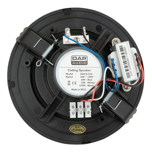 DAP EDCS-526 100 volt 5 inch inbouwluidspreker zwart