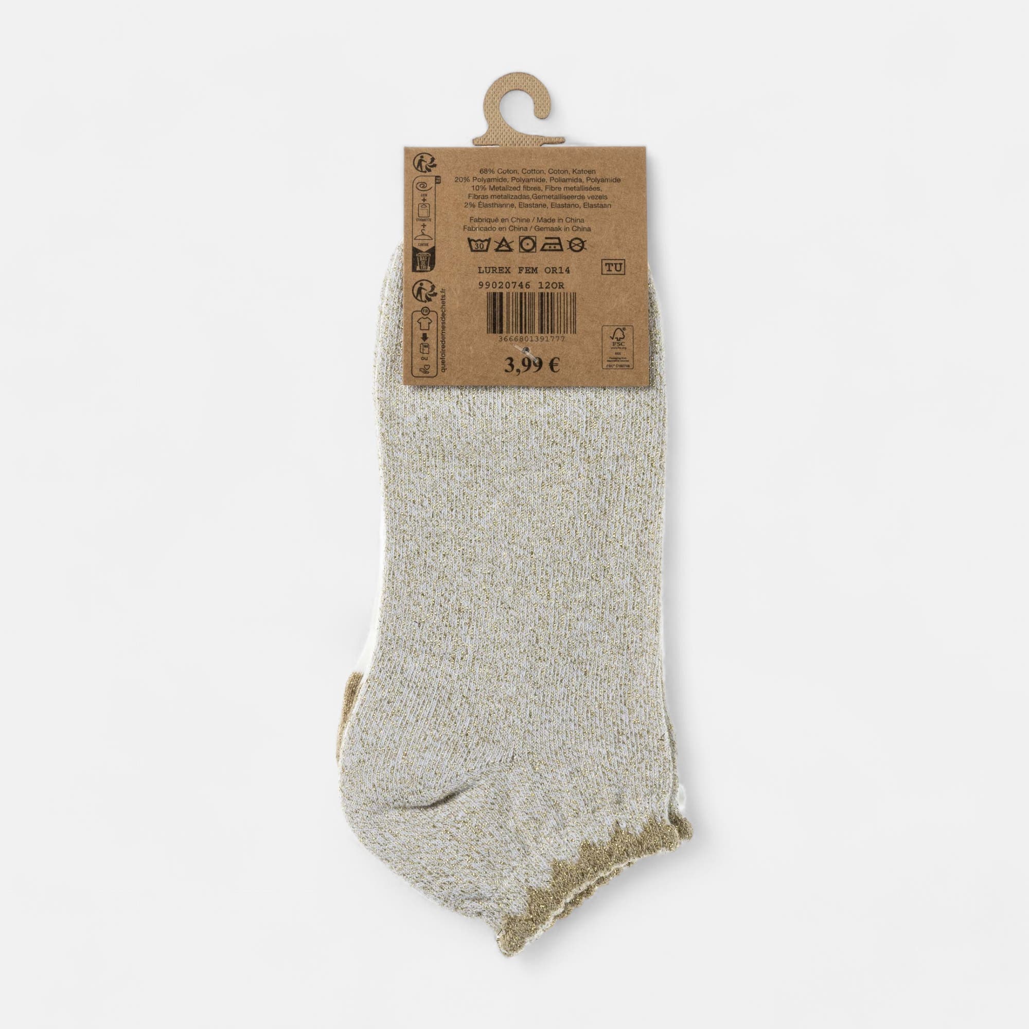 Chaussettes Femme or