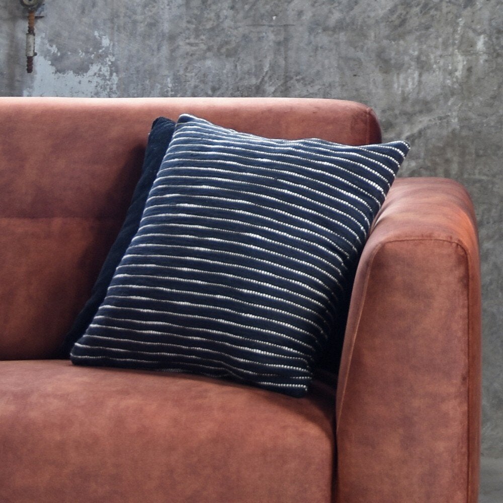 RINGO-Living Seda kussen in zwart corduroy, 450x450x150mm