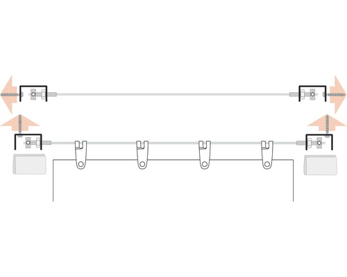 Universele touwspanset voor touwgespannen zonnezeilen (max. 7 m)