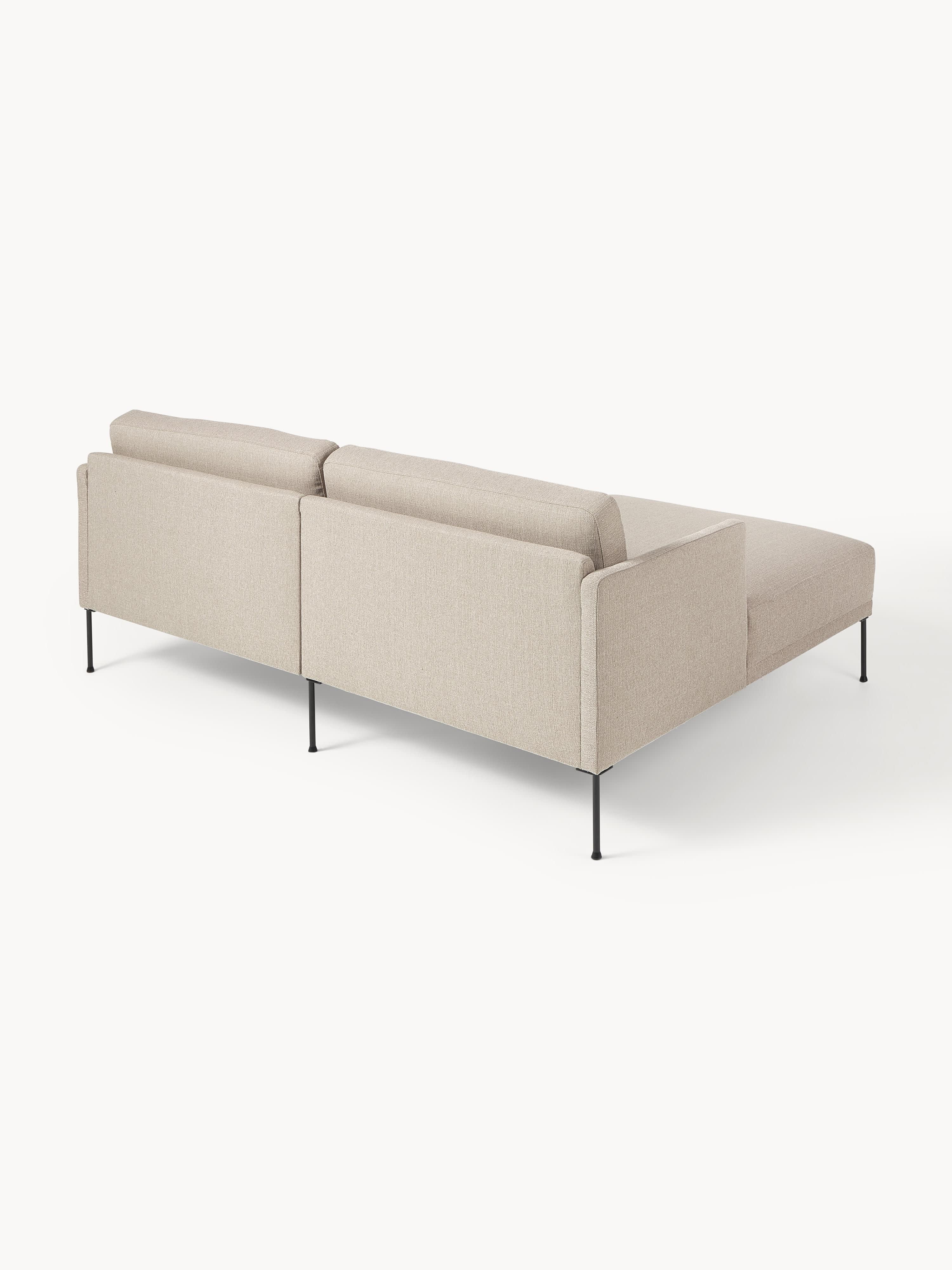 Kleine beige hoekbank Fluente