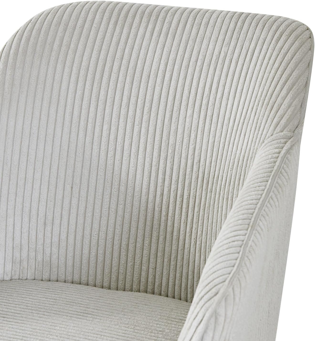 B&D home® Esszimmerstuhl ARVIT drehbar – mit Armlehnen, 360° Drehfunktion, Moderner Cordstoff in hell Grau, Metallgestell schwarz, komfortabel gepolstert
