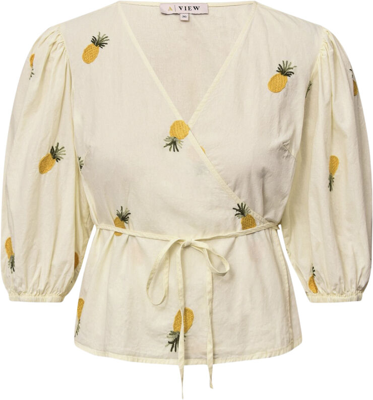 A-VIEW Rebekka fruit blouse Sand/yellow
