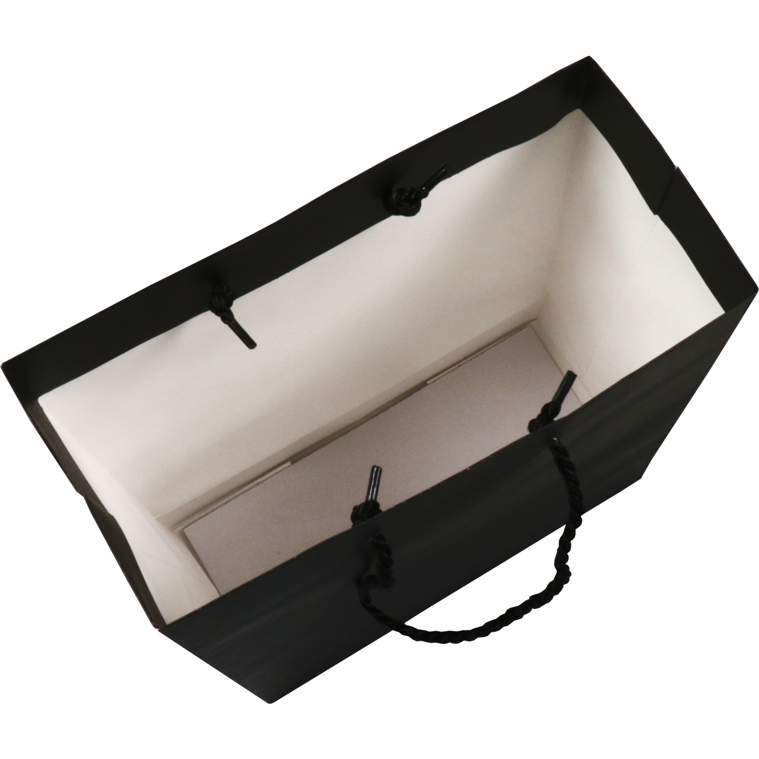 Tas, Papier, met koord, 22x 10x29cm, draagtas, zwart