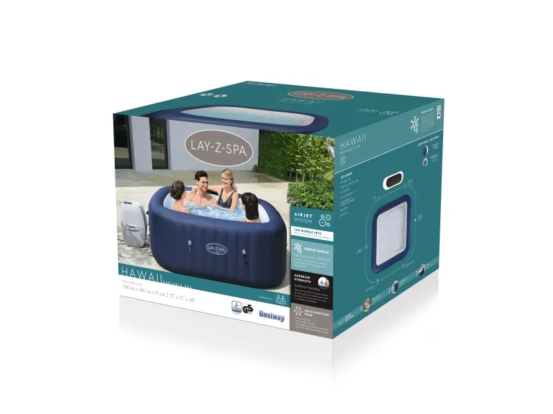 Lay-Z-Spa® Hawaii AirJet - 1.80m x 1.80m x 71cm