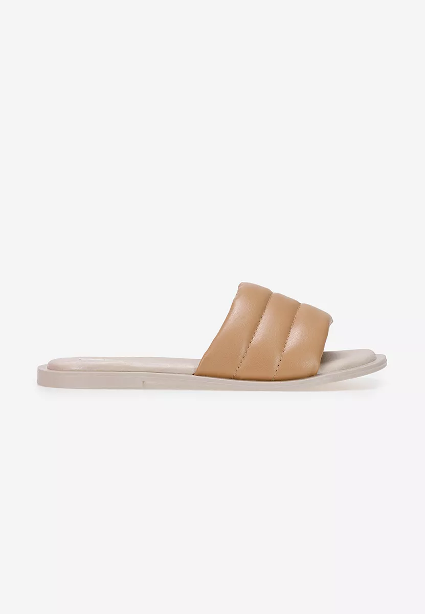 Mules femme en cuir beige Gijon V3