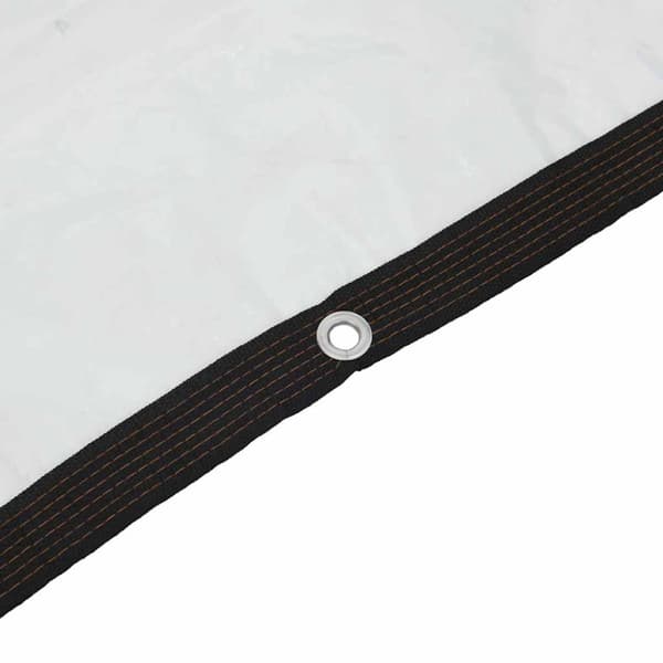 vidaXL Klar presenning med maljer 2x8 m polyetylen