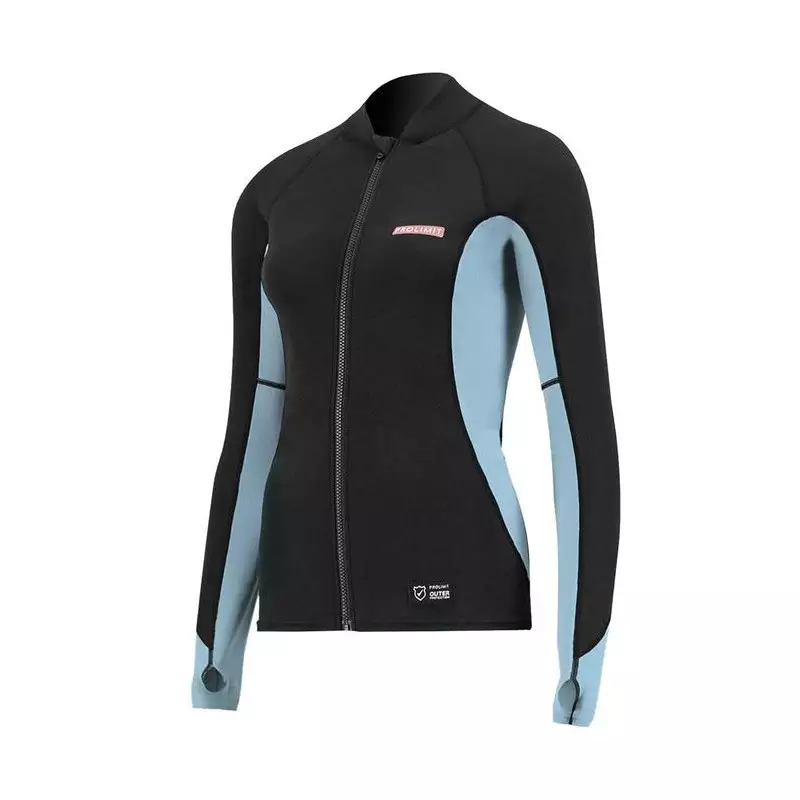 Lycra zippé femme PROLIMIT Quick Dry Top Ice Blue