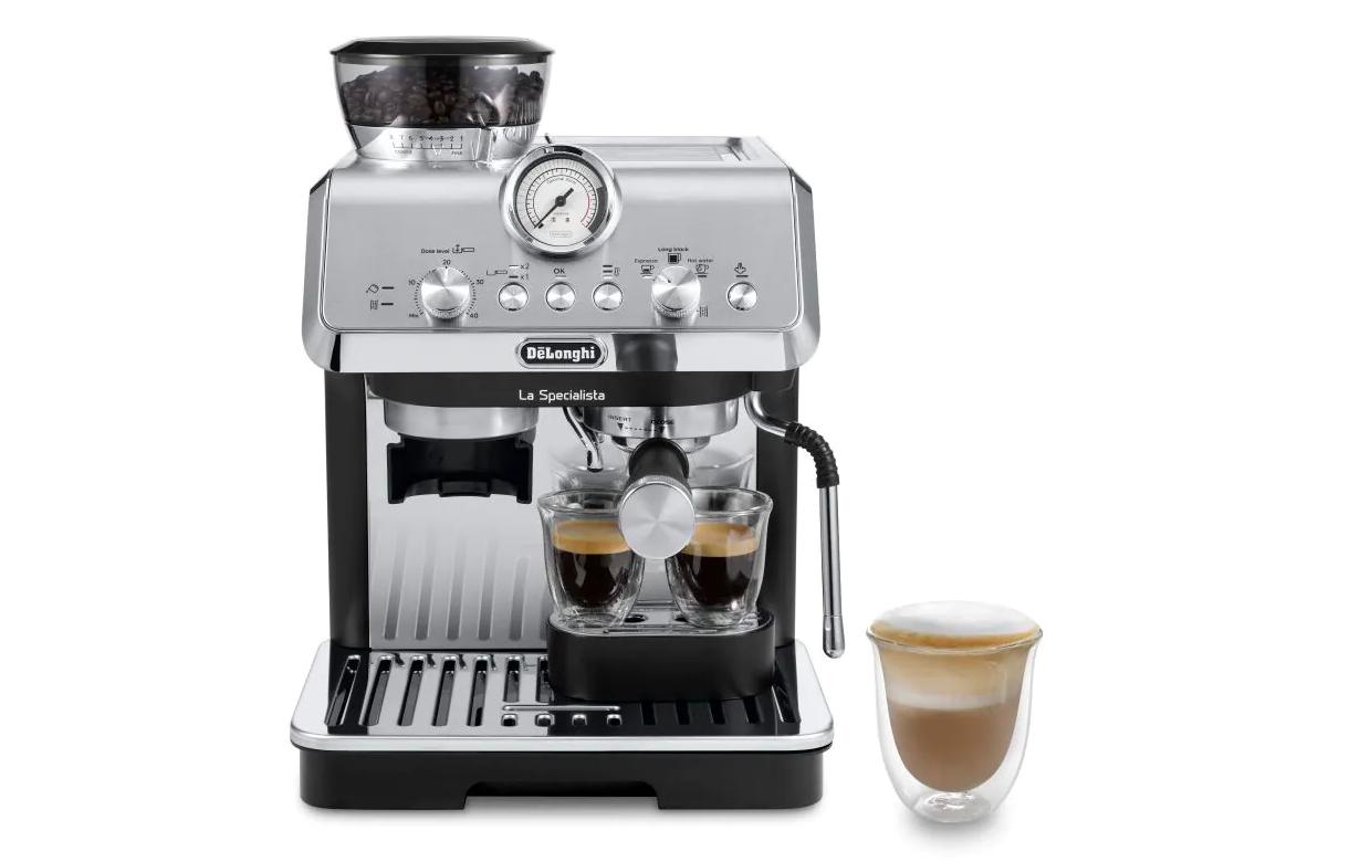 Siebträgermaschine EC9155.MB La Specialista Arte Silber<br>Espressomaschine mit Siebträger und integriertem Mahlwerk