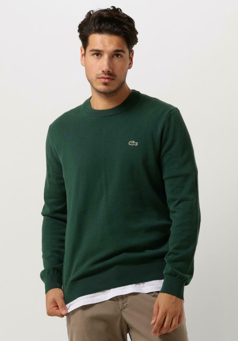 LACOSTE donkergroene lacoste trui 1ha1 men sweater